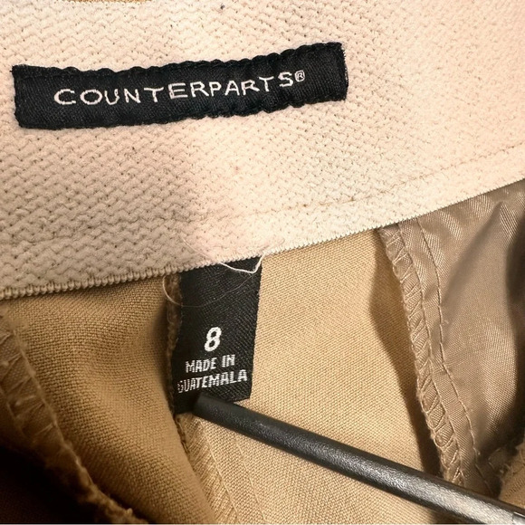 Counterparts Womens Business Casual Pants Sz 8 Tan Straight Leg Formal Work Pant - Picture 5 of 11